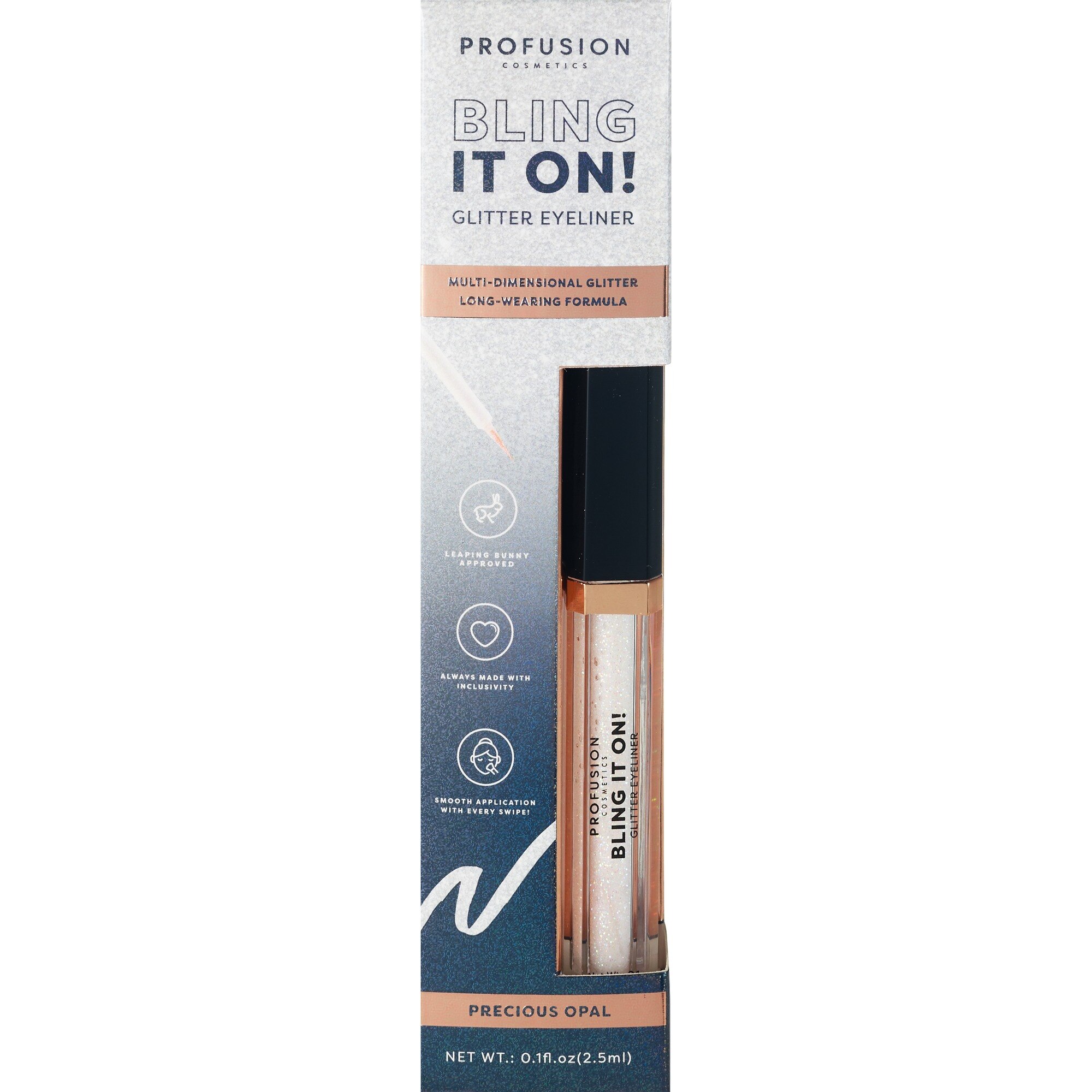 Profusion Cosmetics Bling it on Liquid Eyeliner, 0.1 oz