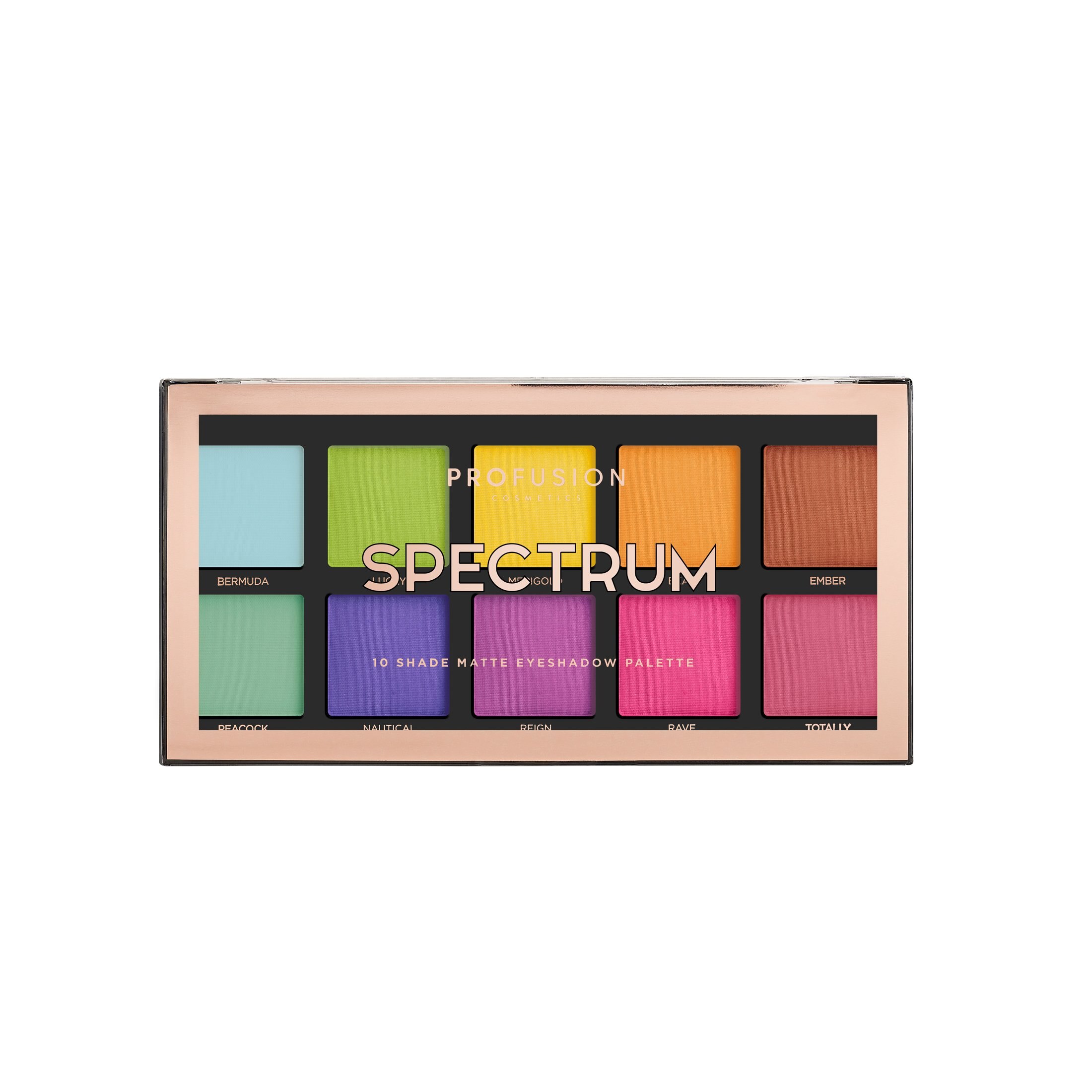 Profusion Cosmetics 10-Shade Eyeshadow Palette, Spectrum, 3.5 oz