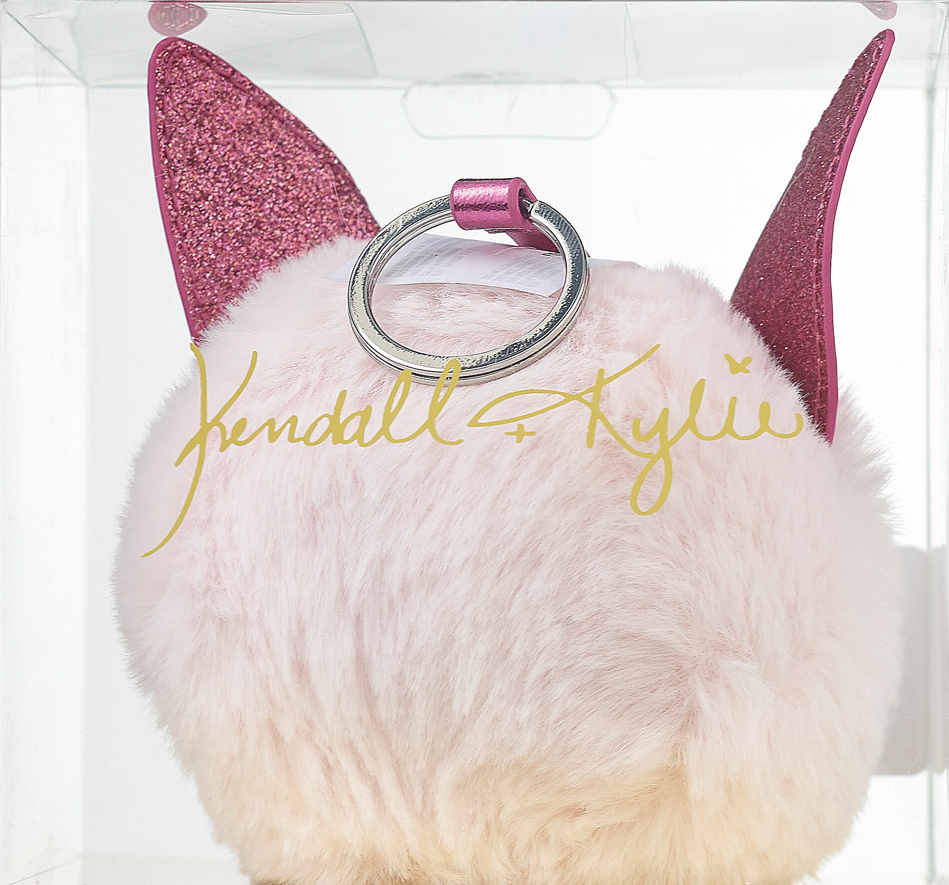 Kendall & Kylie Faux Fur Pom Pom Keychain