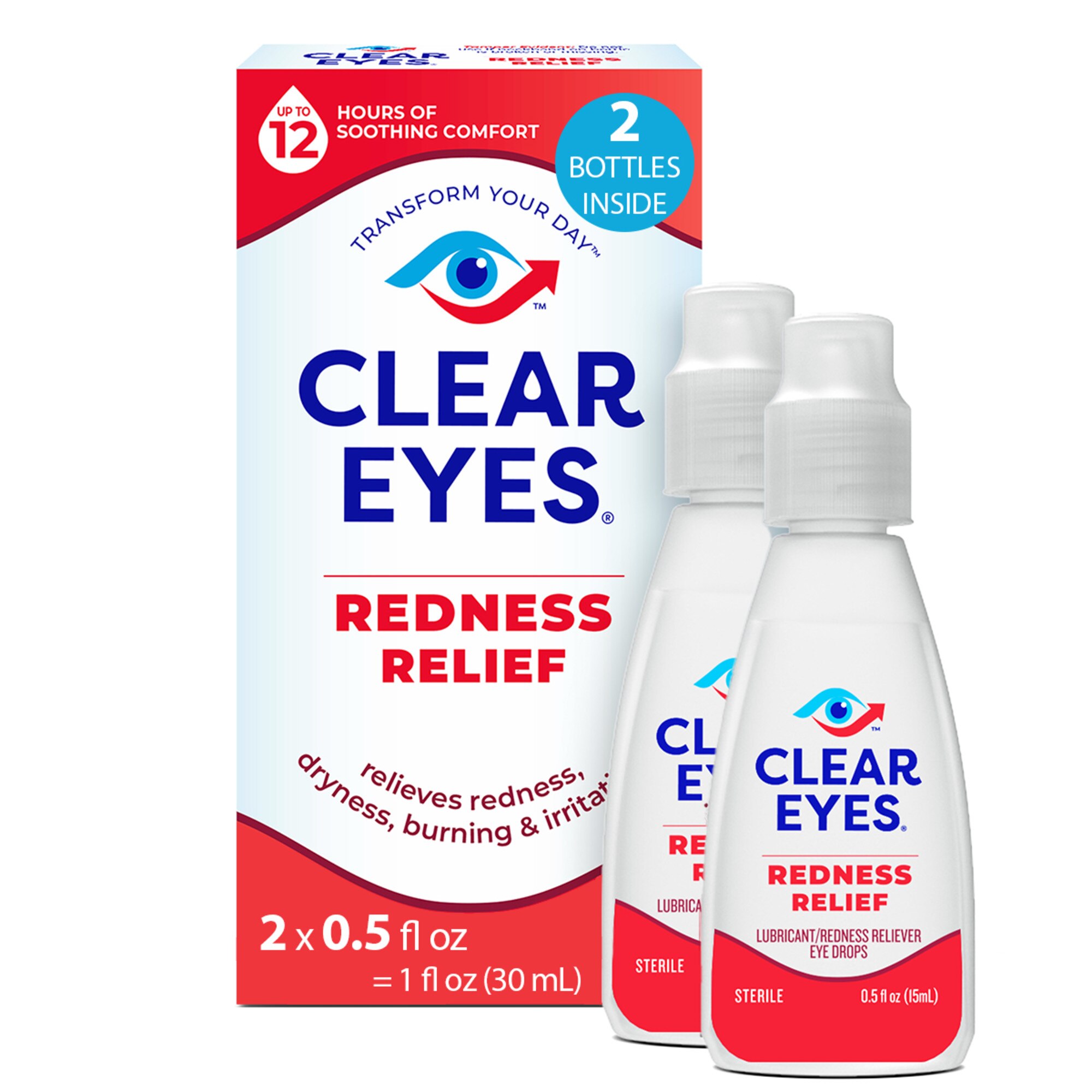 Clear Eyes Redness Relief Lubricant Eye Drops, 0.5 fl oz