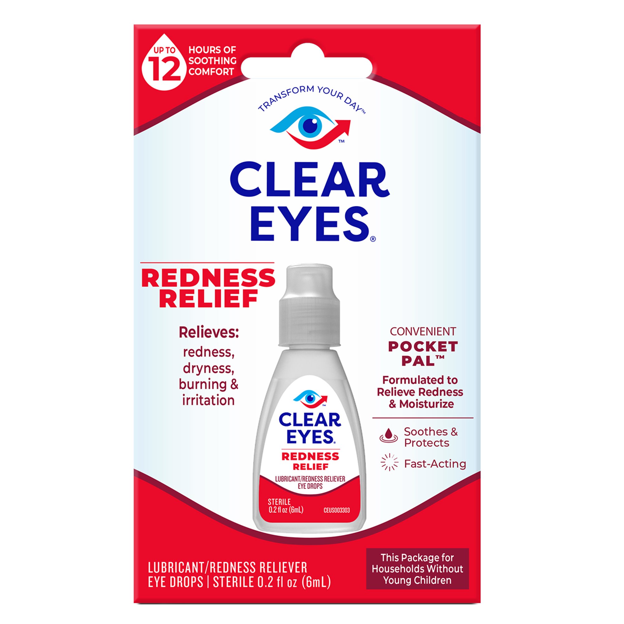 Clear Eyes Redness Relief Lubricant Eye Drops, 0.5 fl oz