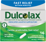 Dulcolax Medicated Stimulant Laxative Suppositories, thumbnail image 1 of 7