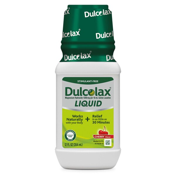 Dulcolax Liquid Laxative for Constipation Relief, Cherry, 12 FL. OZ