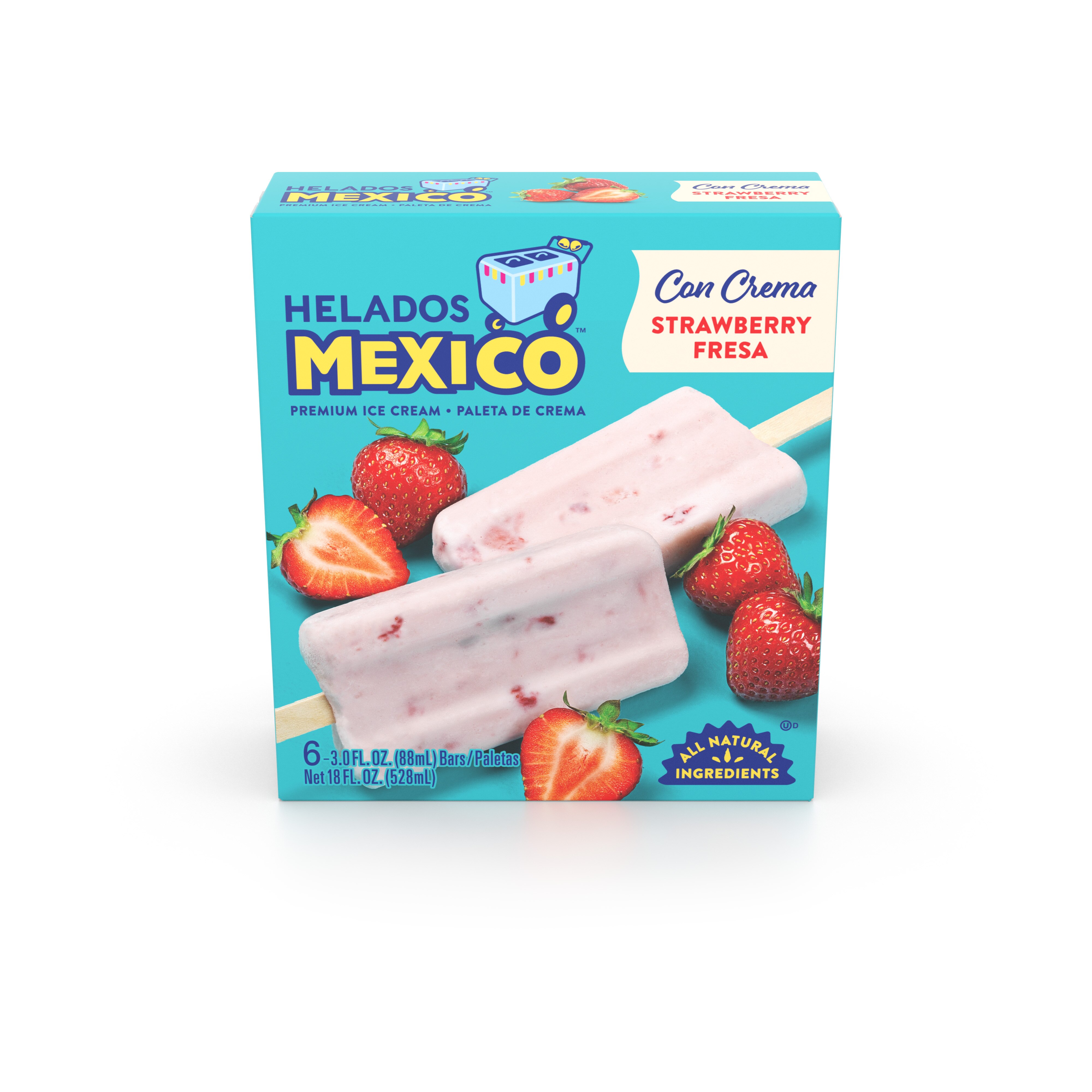 Strawberry Cream Paletas, 6 ct, 18 oz