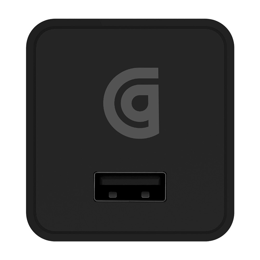 Griffin PowerBlock Universal USB-A 12W Wall Charger with USB-A to Lightning Cable - Black. Lifetime Warranty.