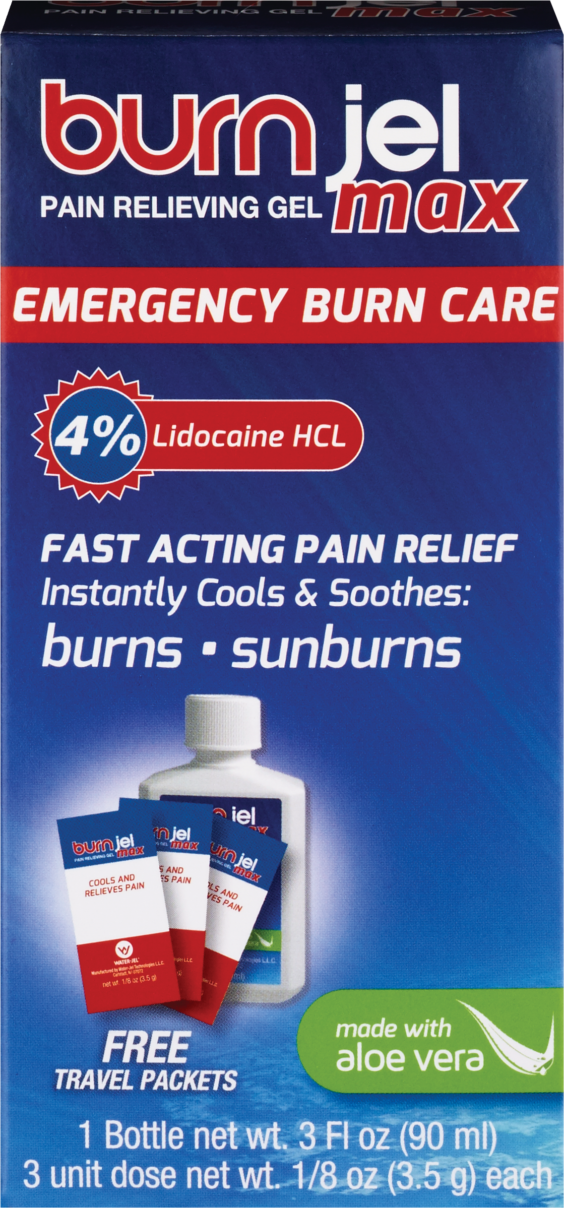 Burn Jel Max Pain Relieve Gel for Emergency Burn Care