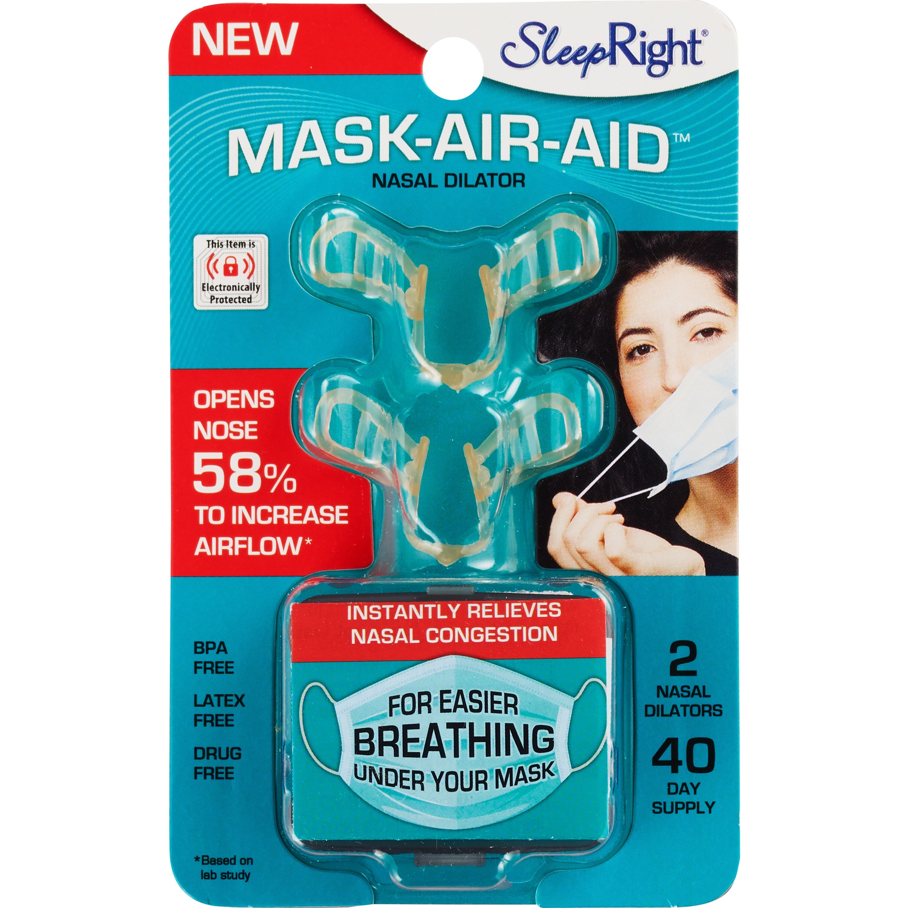 SleepRight Mask Air Aid Nasal Dilator For Easier Breathing Under Your