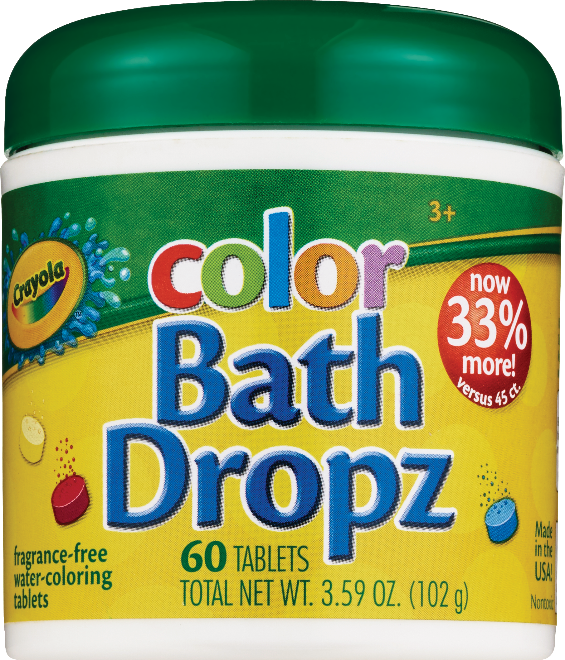 Crayola Color Bath Dropz, 60 Tablets