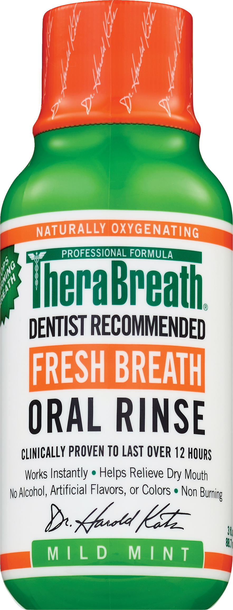 TheraBreath Fresh Breath Oral Rinse, Mild Mint, 3 OZ