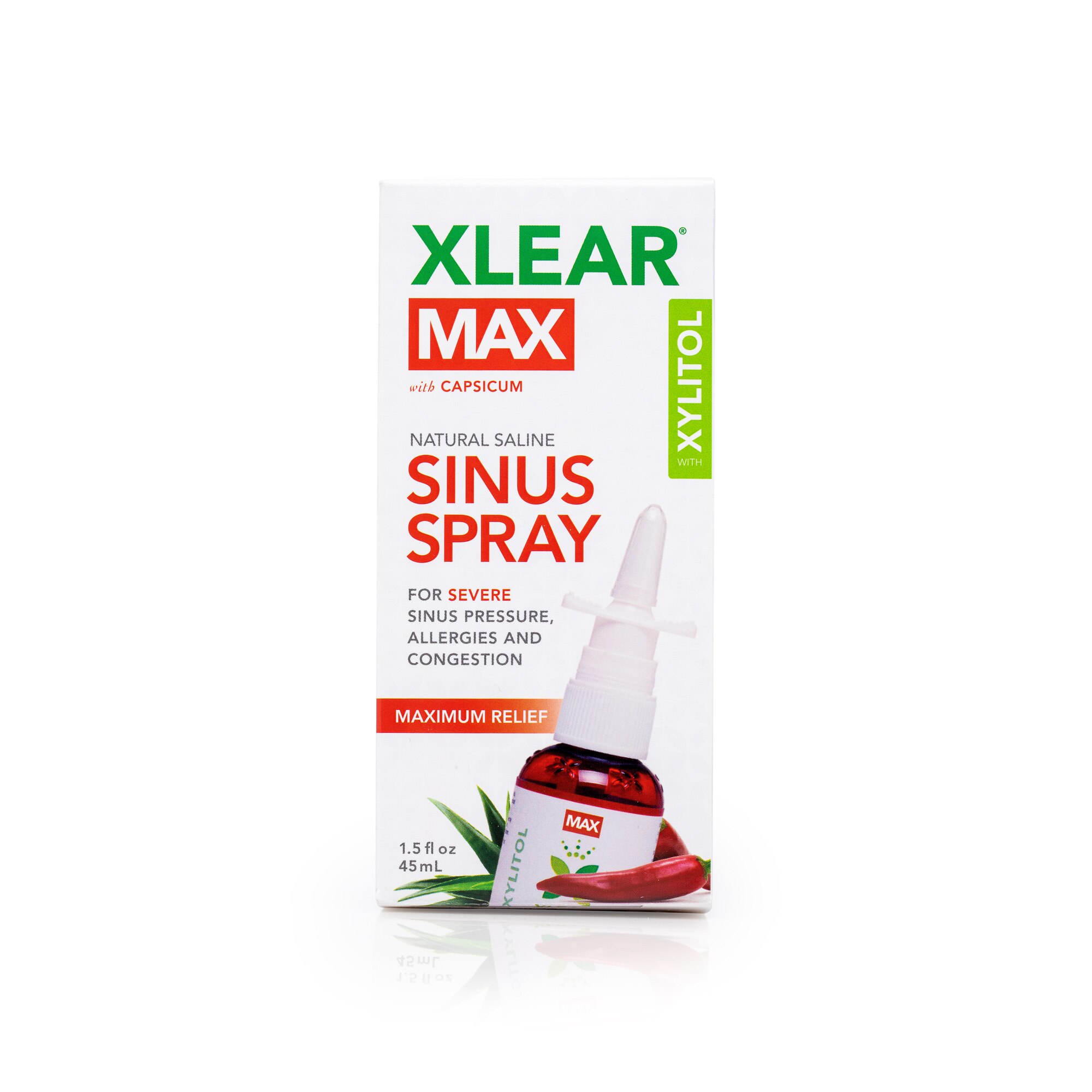 Xlear MAX Saline Nasal Spray with Capsicum