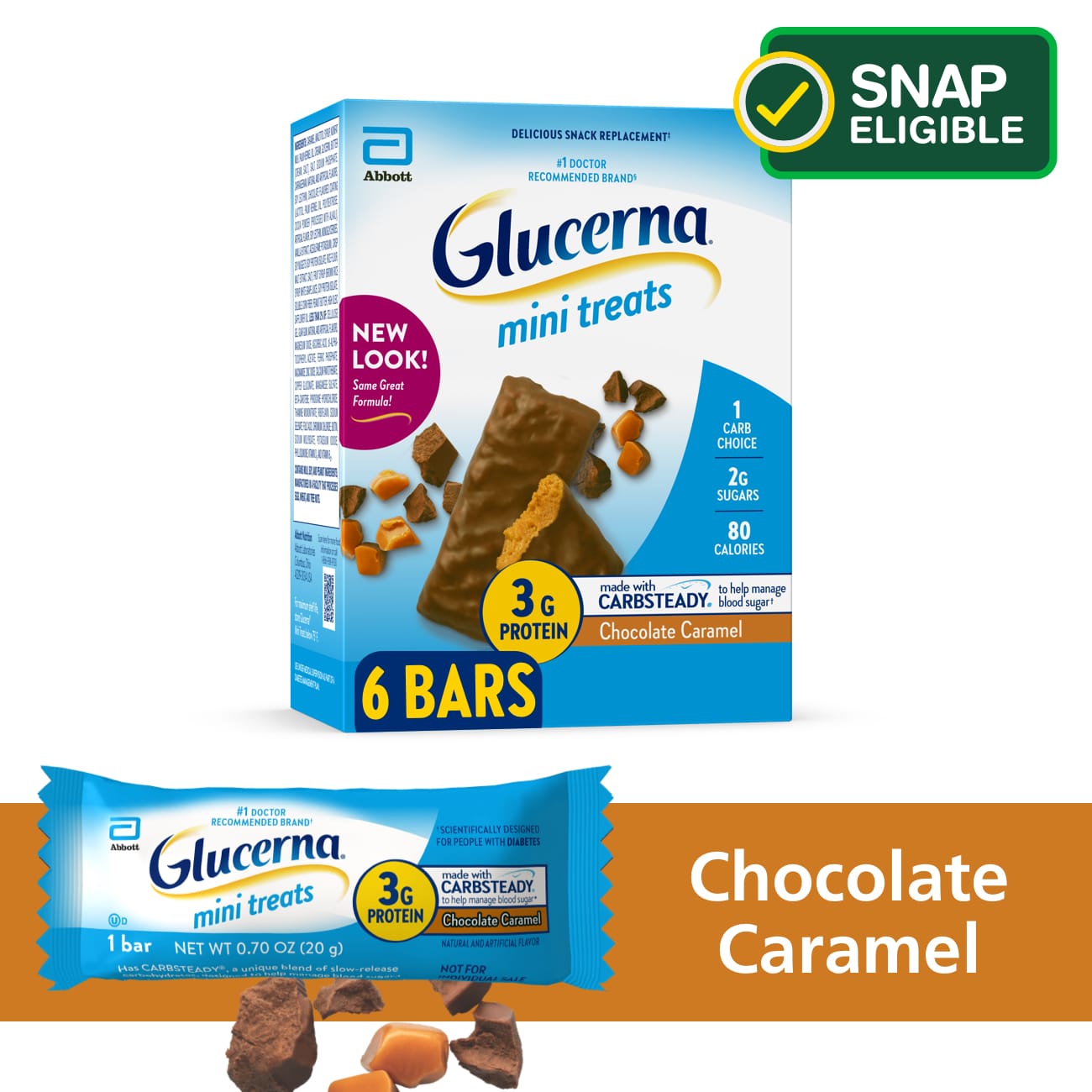 Glucerna Mini Treat Snack Bars, 6CT