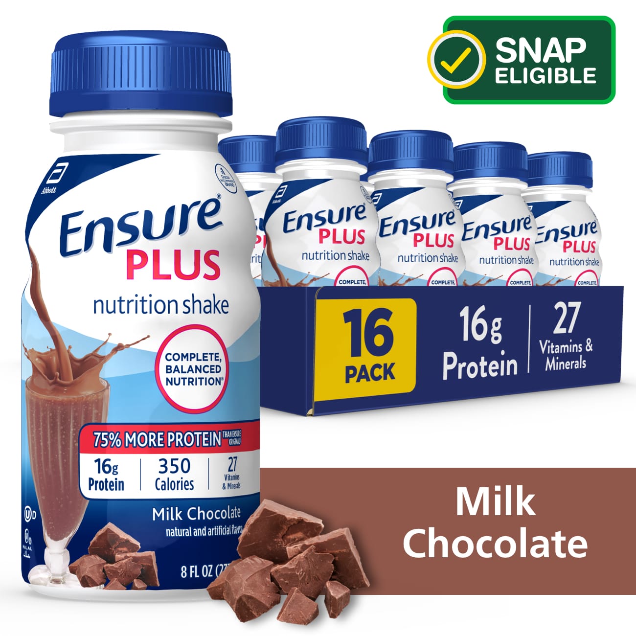 Ensure Plus Nutrition Shake, 8 OZ, 16 CT