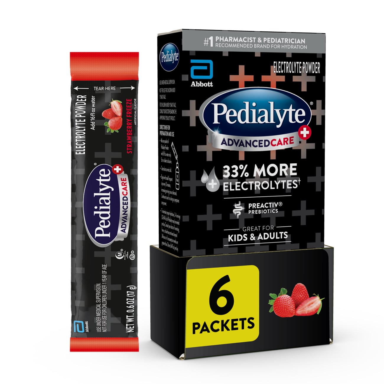 Pedialyte Advanced Care Electrolyte Powder Packets, 6 CT