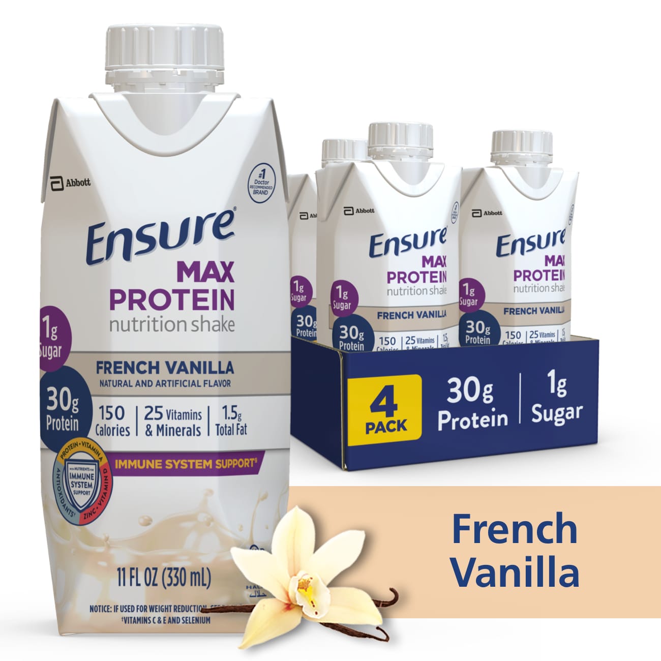 Ensure Max Protein Nutrition Shake, 11 OZ, 4 CT