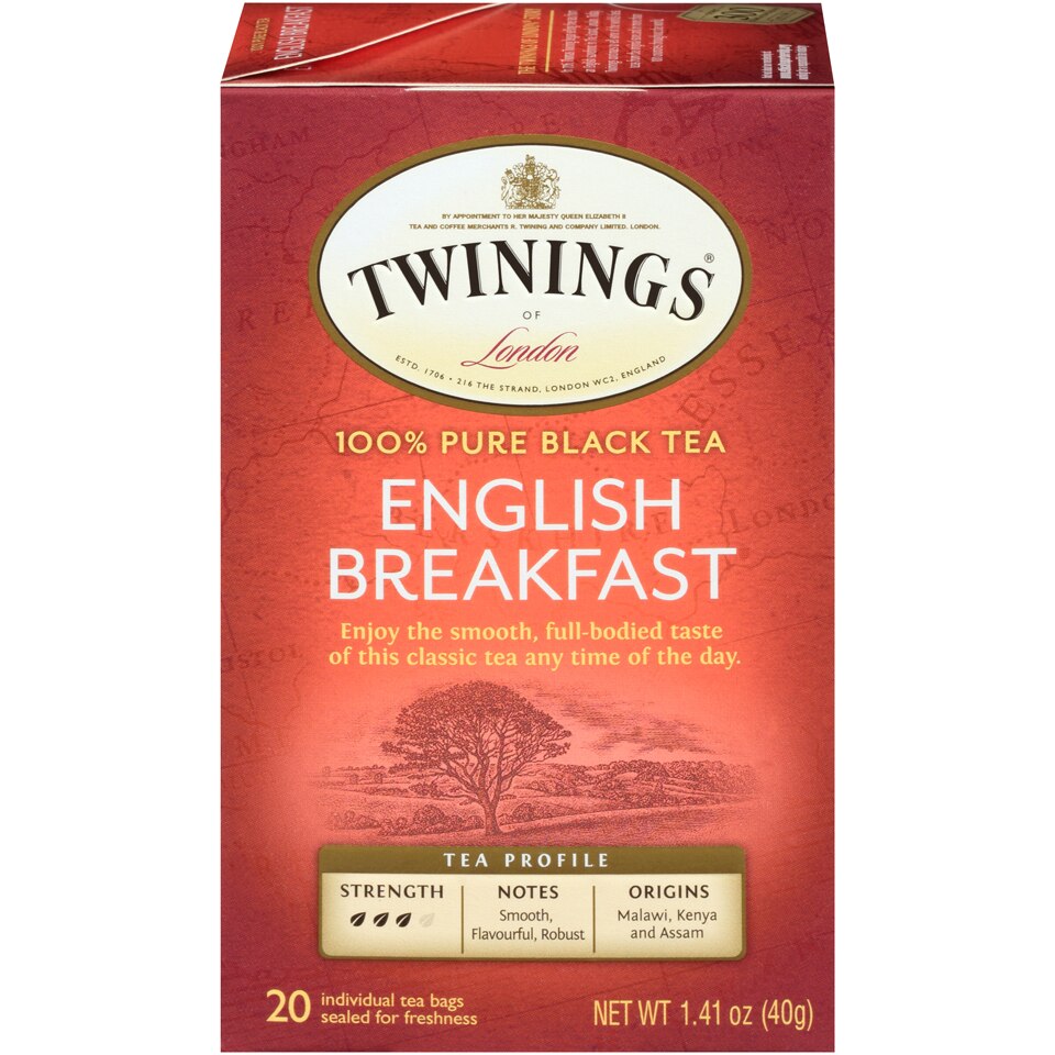 Twinings of London English Breakfast Tea Bags, 20 ct