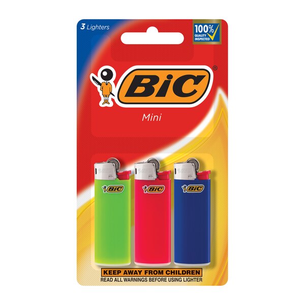 BIC Classic Lighters, Mini Style, Safe Child-Resistant, Assorted Colors