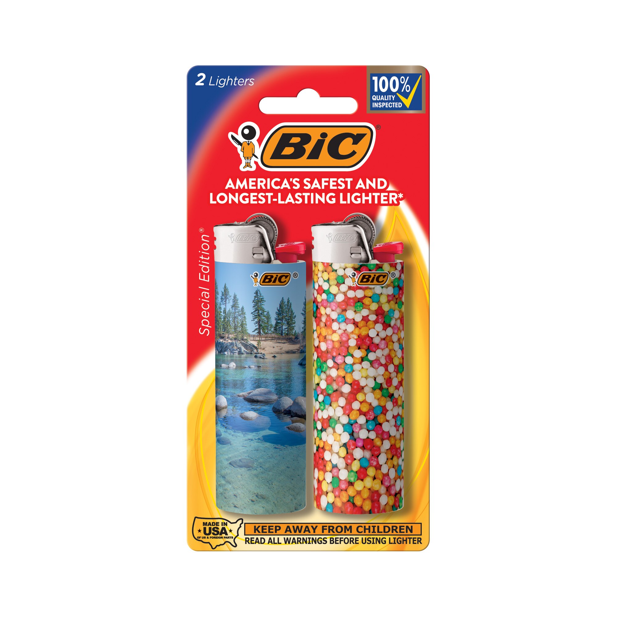 BIC Special Edition Mix Series Lighters, Pocket Style, Safe Child-Resistant, Assorted Colors