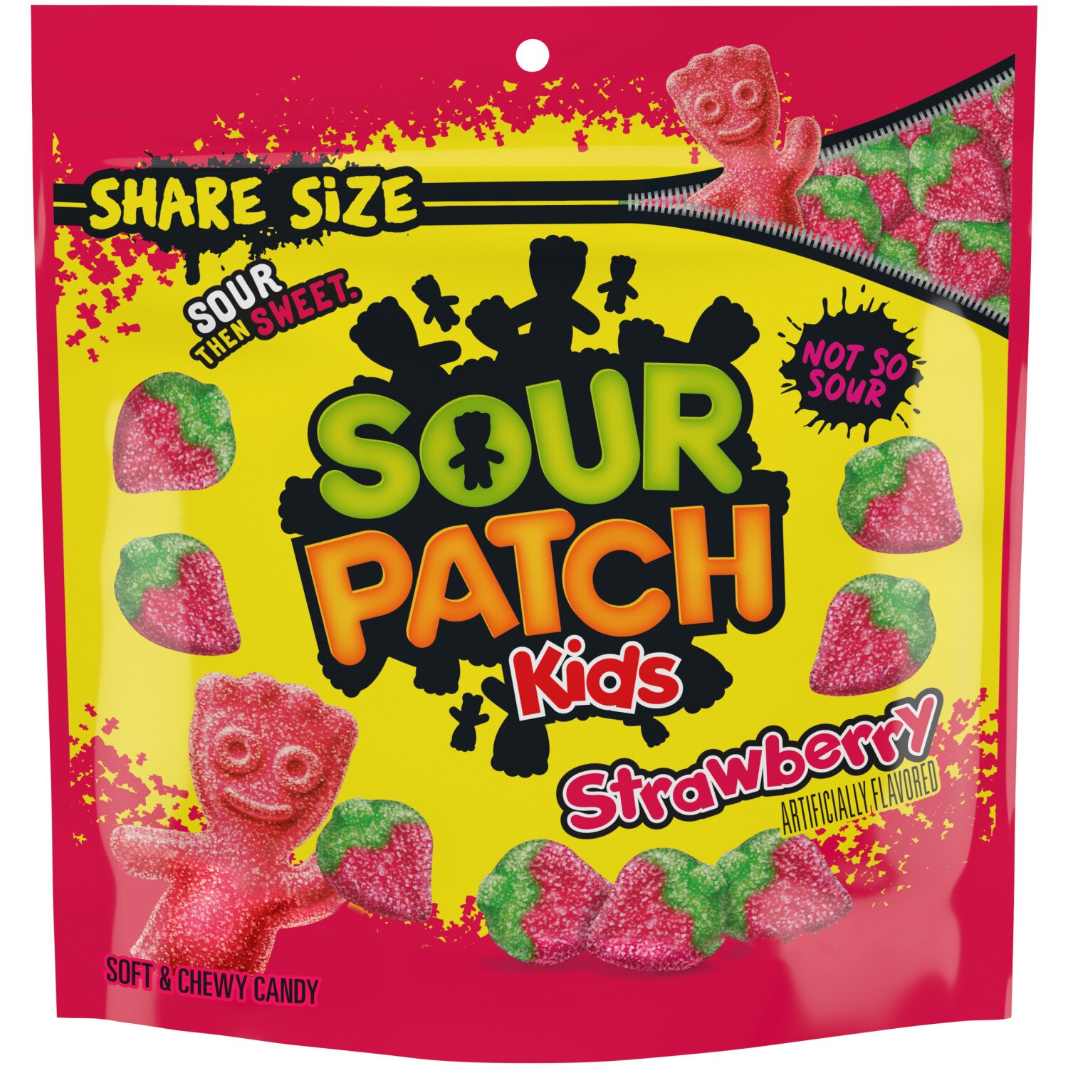 Sour Patch Kids Original Soft & Chewy Candy, Share Size Resealable Bag, 12 oz