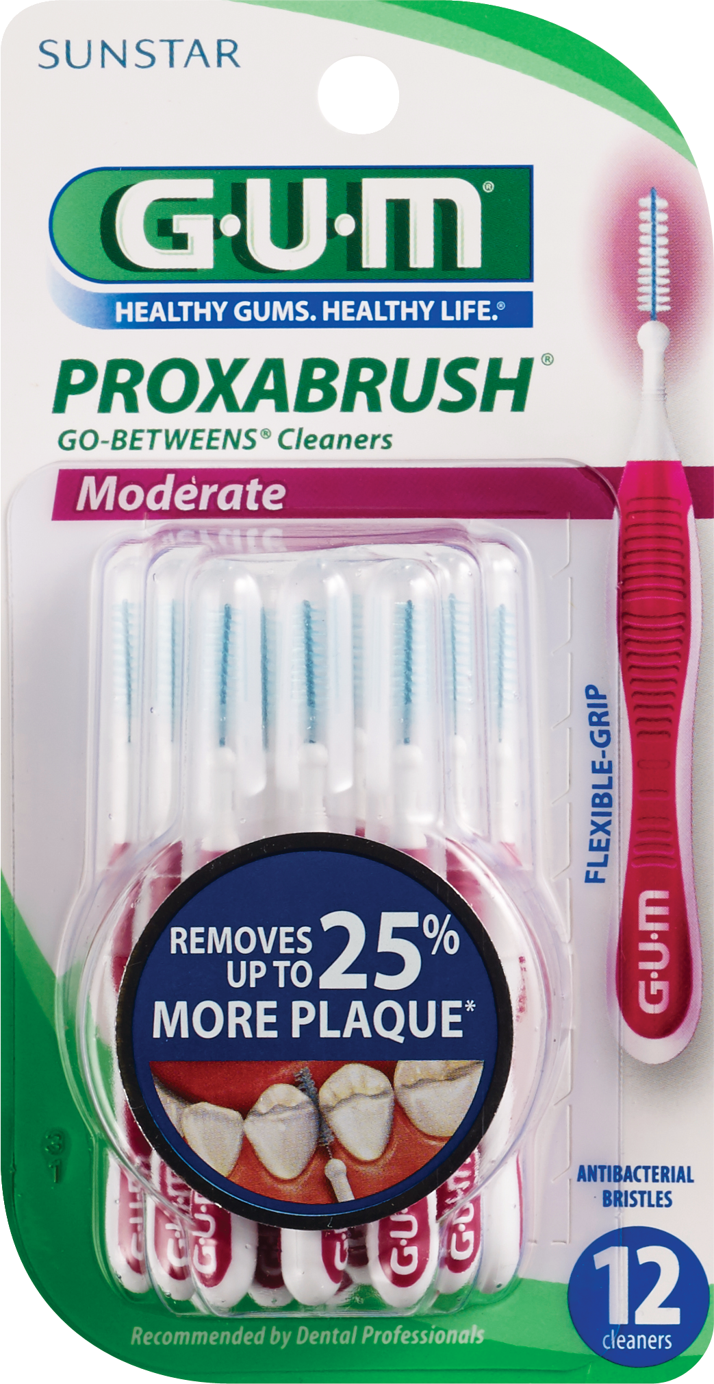 Gum Proxabrush Go-Betweens Refills Cleaners, Moderate