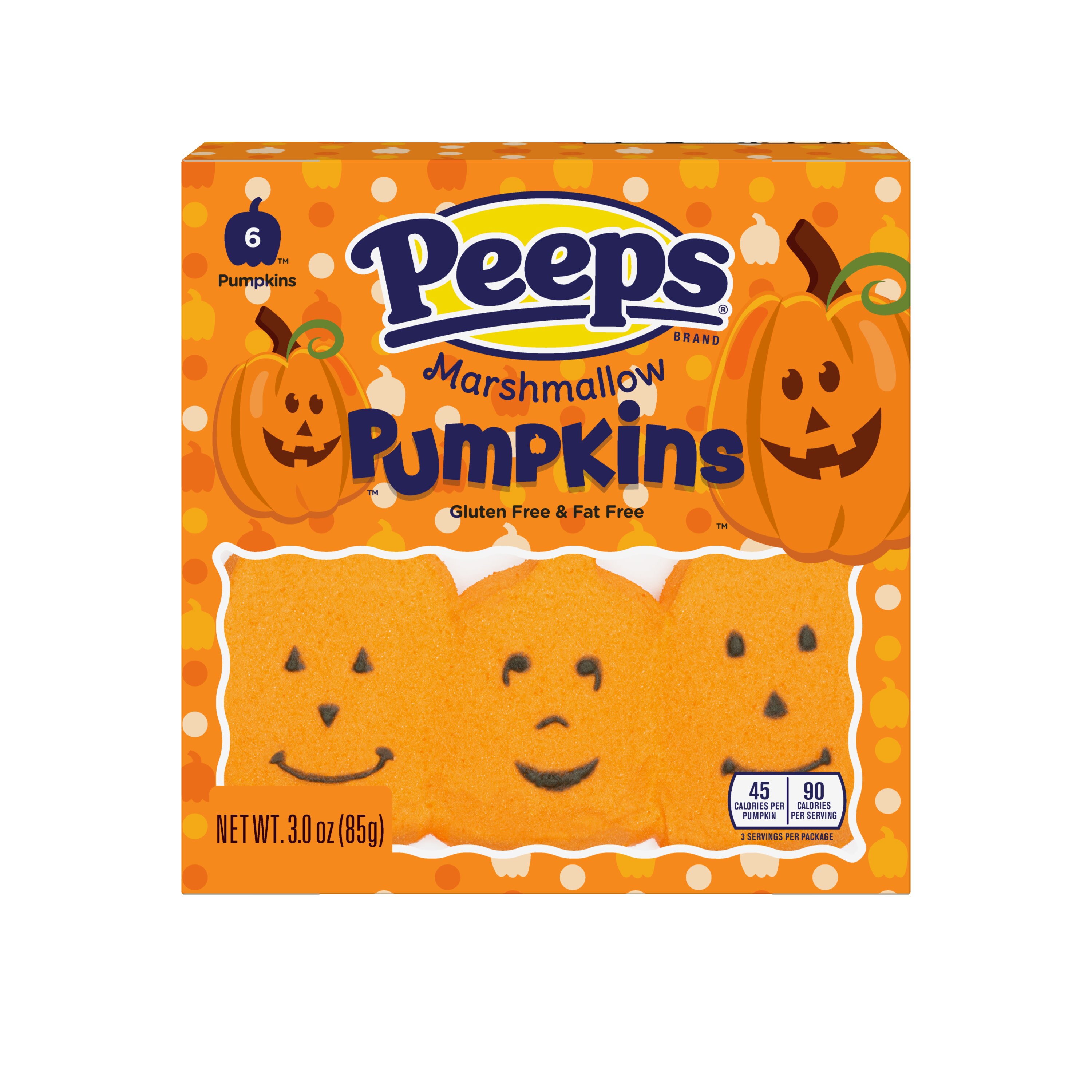 Peeps ,Halloween Marshmallow Pumpkins, 6 ct, 3 oz