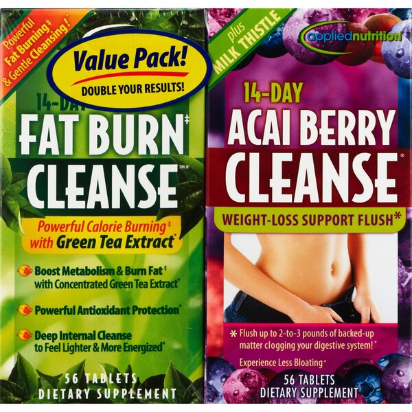 Applied Nutrition 14-Day Acai Berry Cleanse & 14-Day Fat Burn Cleanse