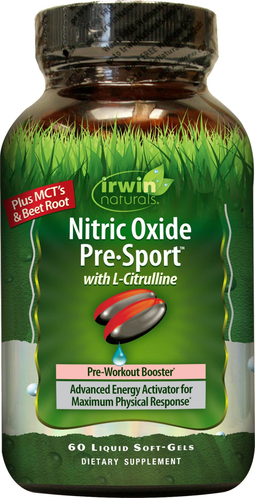 Irwin Naturals Nitric Oxide Pre-Sport plus BioPerine Softgels, 60 CT