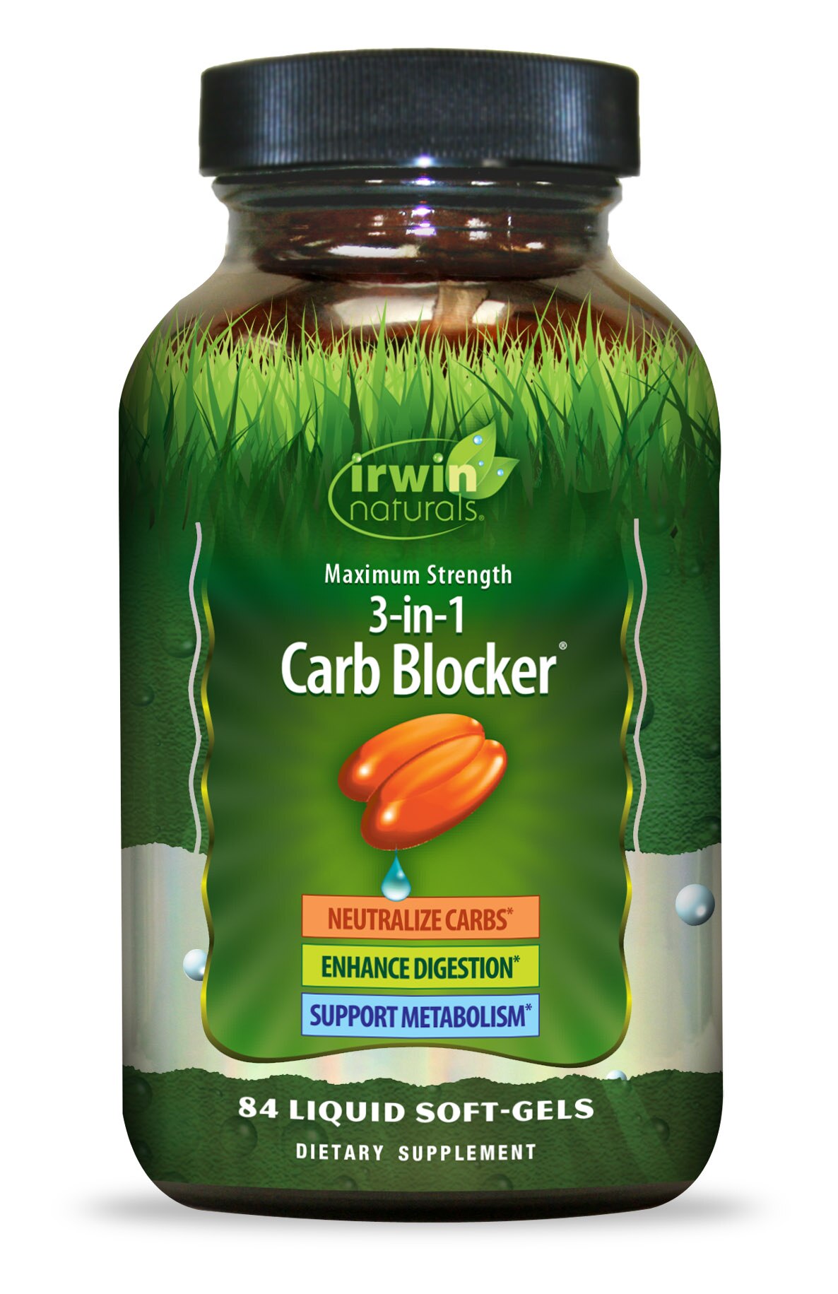 Irwin Naturals Maximum Strength 3-in-1 Carb Blocker, 84 CT