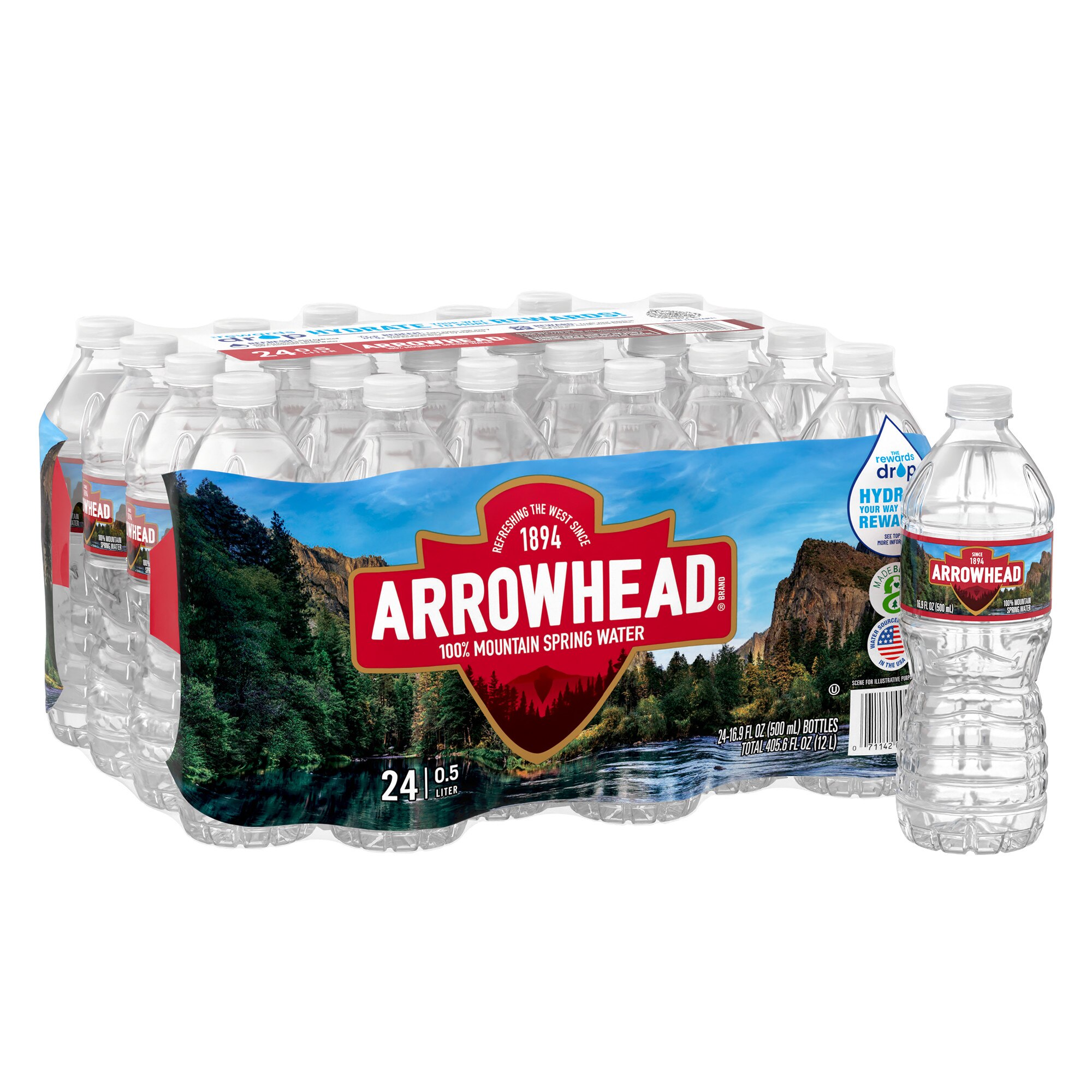 Arrowhead 100% Mountain Spring Water Plastic Bottle