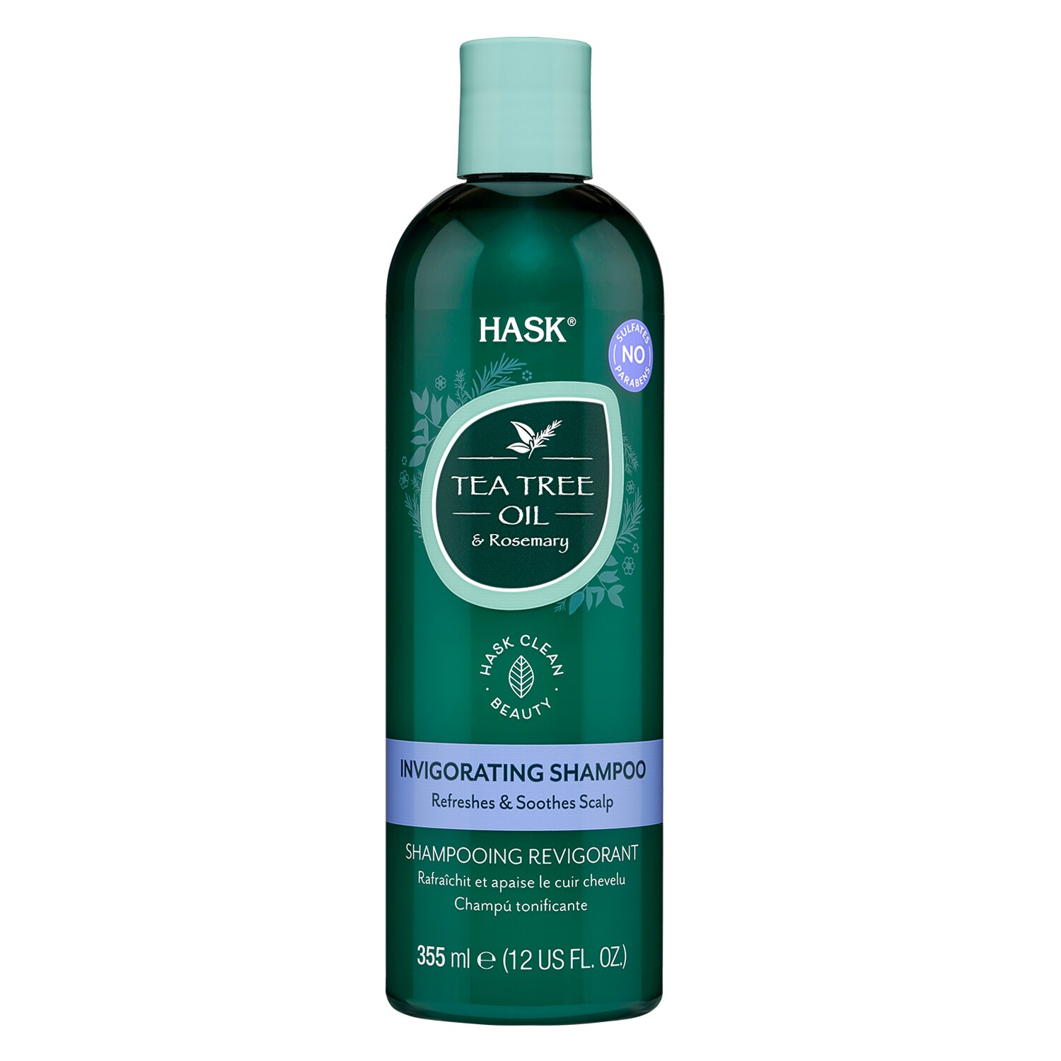 HASK Tea Tree Oil & Rosemary Invigorating Shampoo, 12 OZ