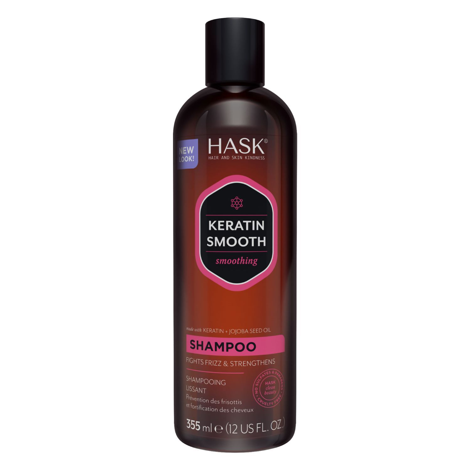 HASK Keratin Smooth Smoothing Shampoo, 12 OZ