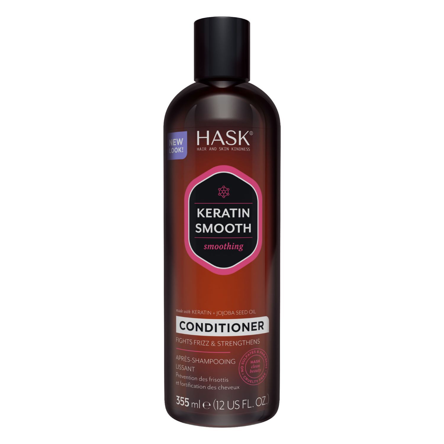 HASK Keratin Smooth Smoothing Conditioner, 12 OZ