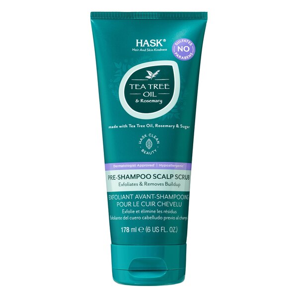 HASK Tea Tree Oil & Rosemary Pre-Shampoo Scalp Scrub, 6 OZ