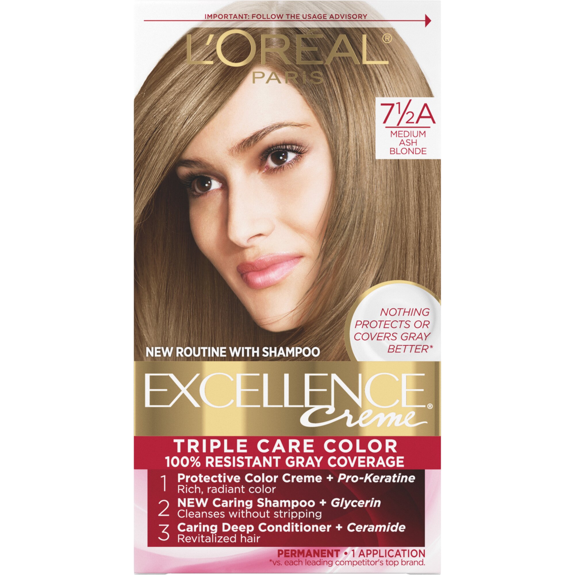 L'Oreal Paris Excellence Creme Permanent Triple Care Hair Color