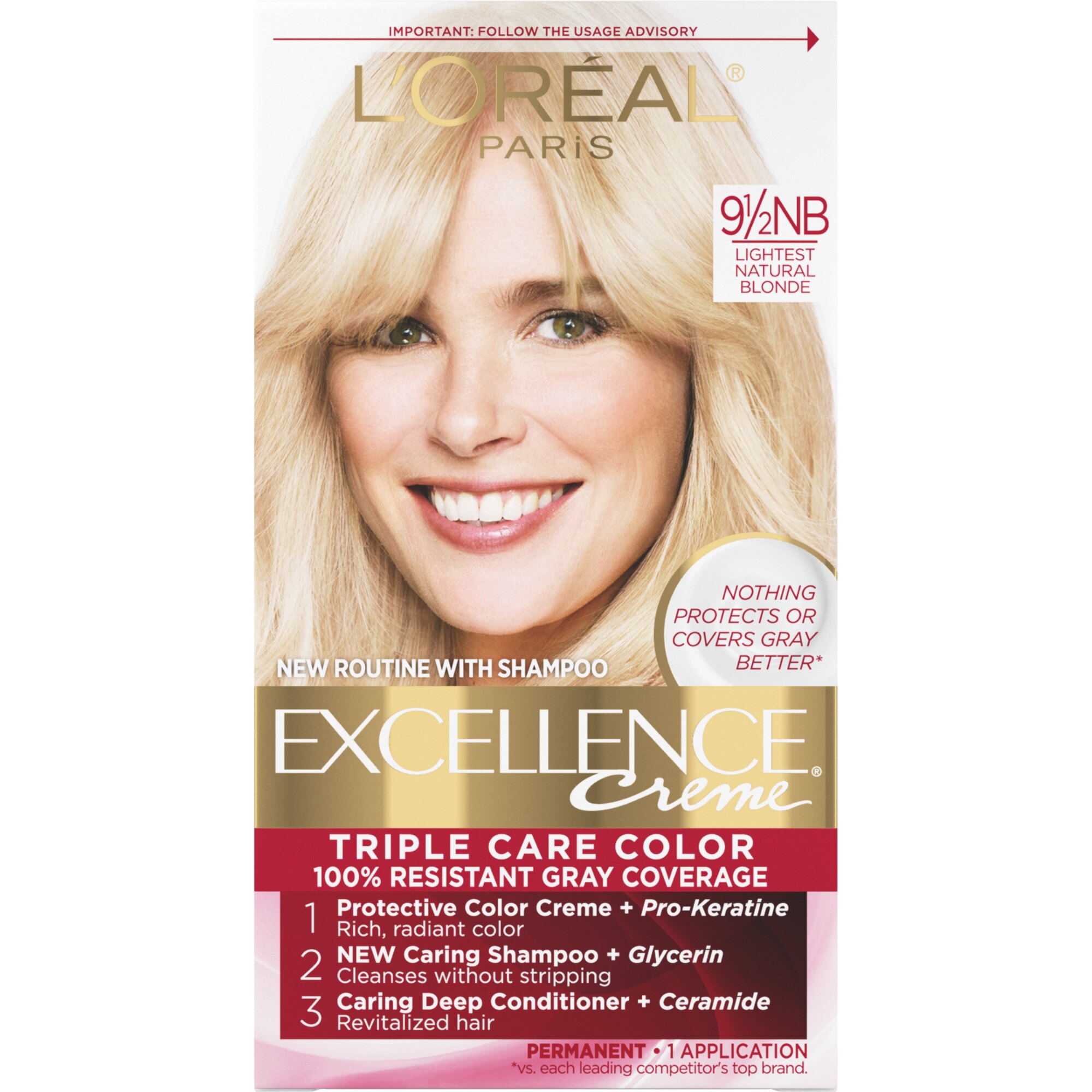 L'Oreal Paris Excellence Creme Permanent Triple Care Hair Color