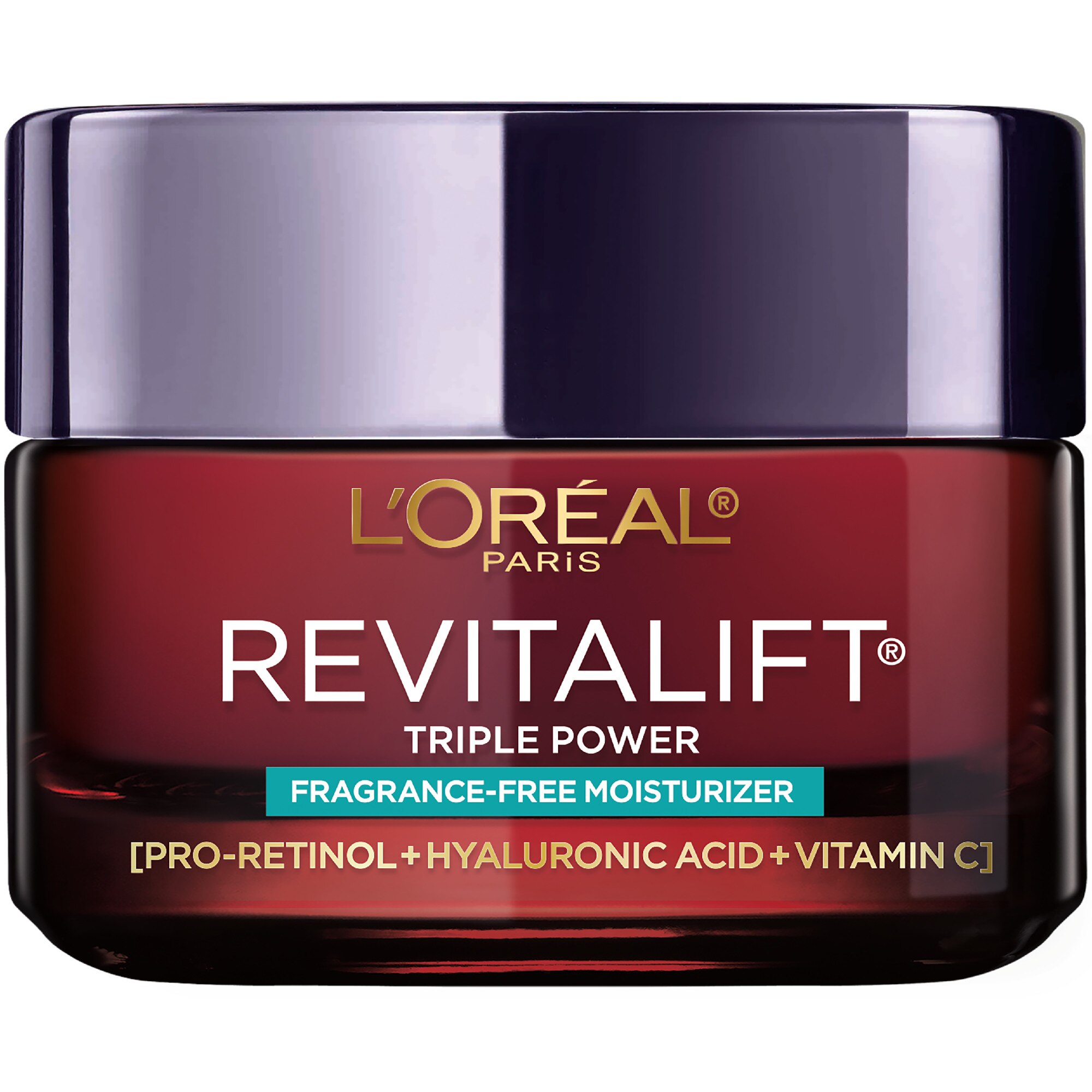 L'Oreal Paris Revitalift Triple Power Anti-Aging Cream, Fragrance Free, 1.7 OZ