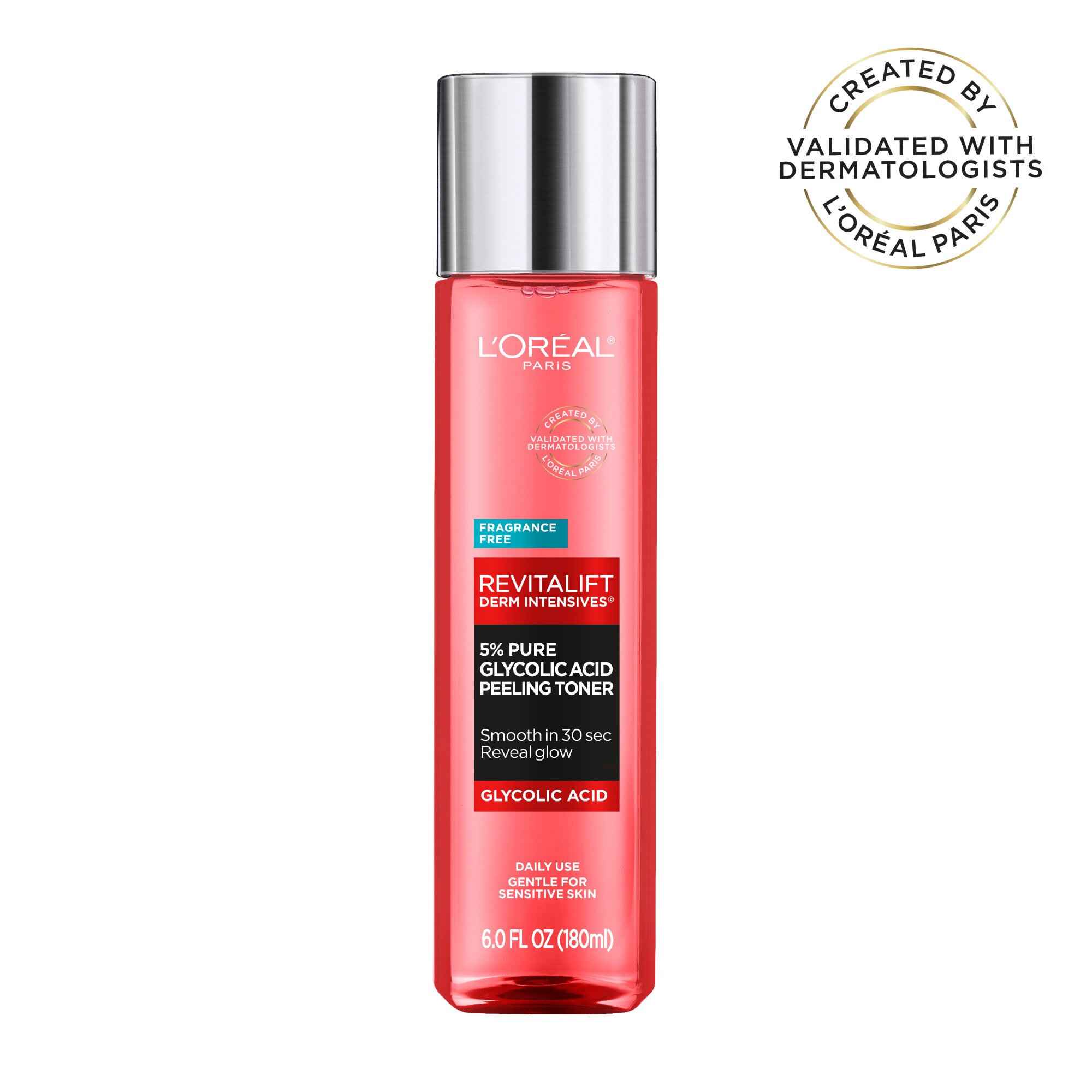 L'Oreal Paris Revitalift Derm Intensives 5 Percent Glycolic Acid Toner, 6.1 OZ