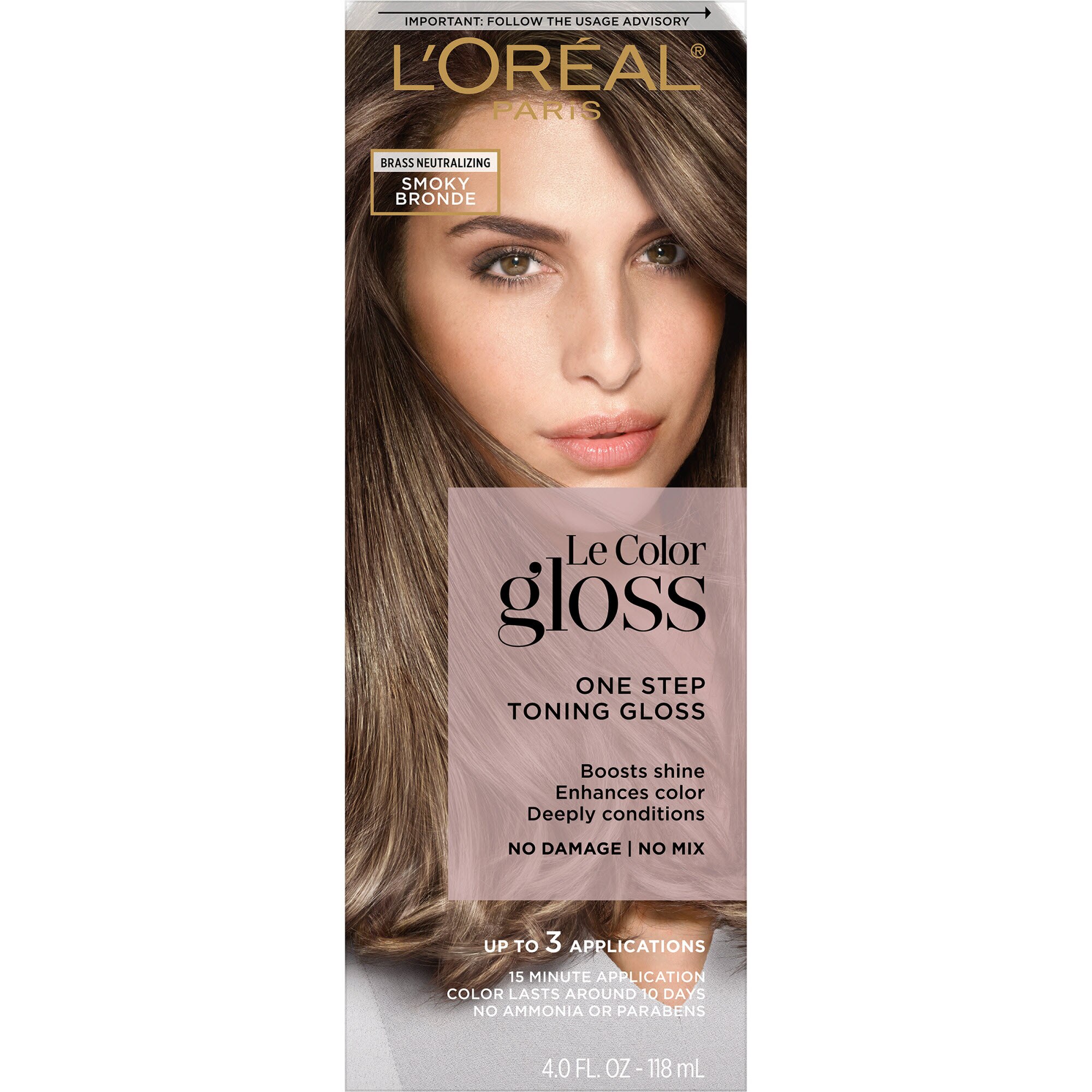 L'Oreal Paris Le Color Gloss One Step In-Shower Toning Gloss, Smokey Bronde