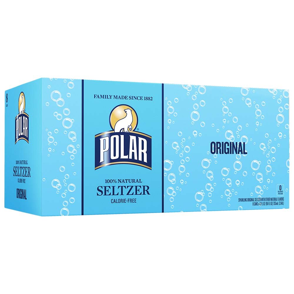 Polar Seltzer Original Sparkling Water, 8 ct, 12 fl oz