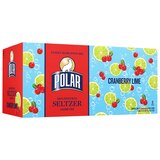 Polar Seltzer Cranberry Lime Sparkling Water, 8pk/12 fl oz cans, thumbnail image 1 of 4