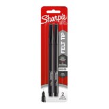 Sharpie Felt Tip Pens, Black, 2 ct, thumbnail image 1 of 2