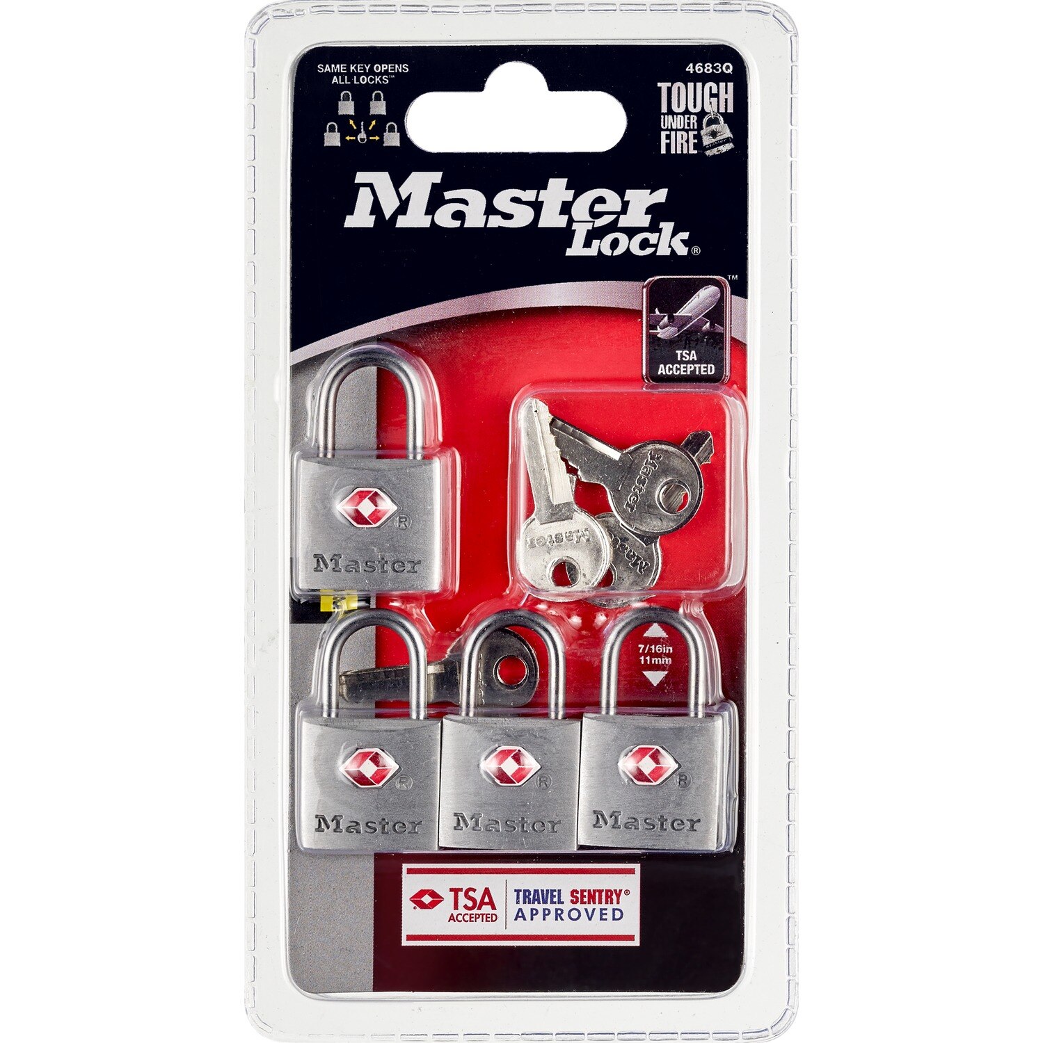 Master Lock Padlock, 4 ct