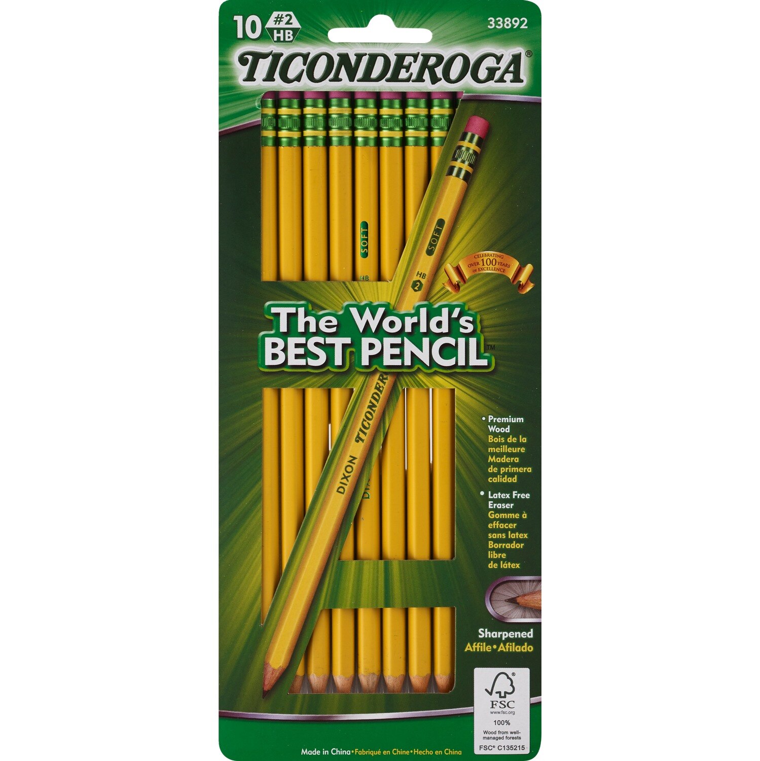 Ticonderoga Yellow #2 Pencils