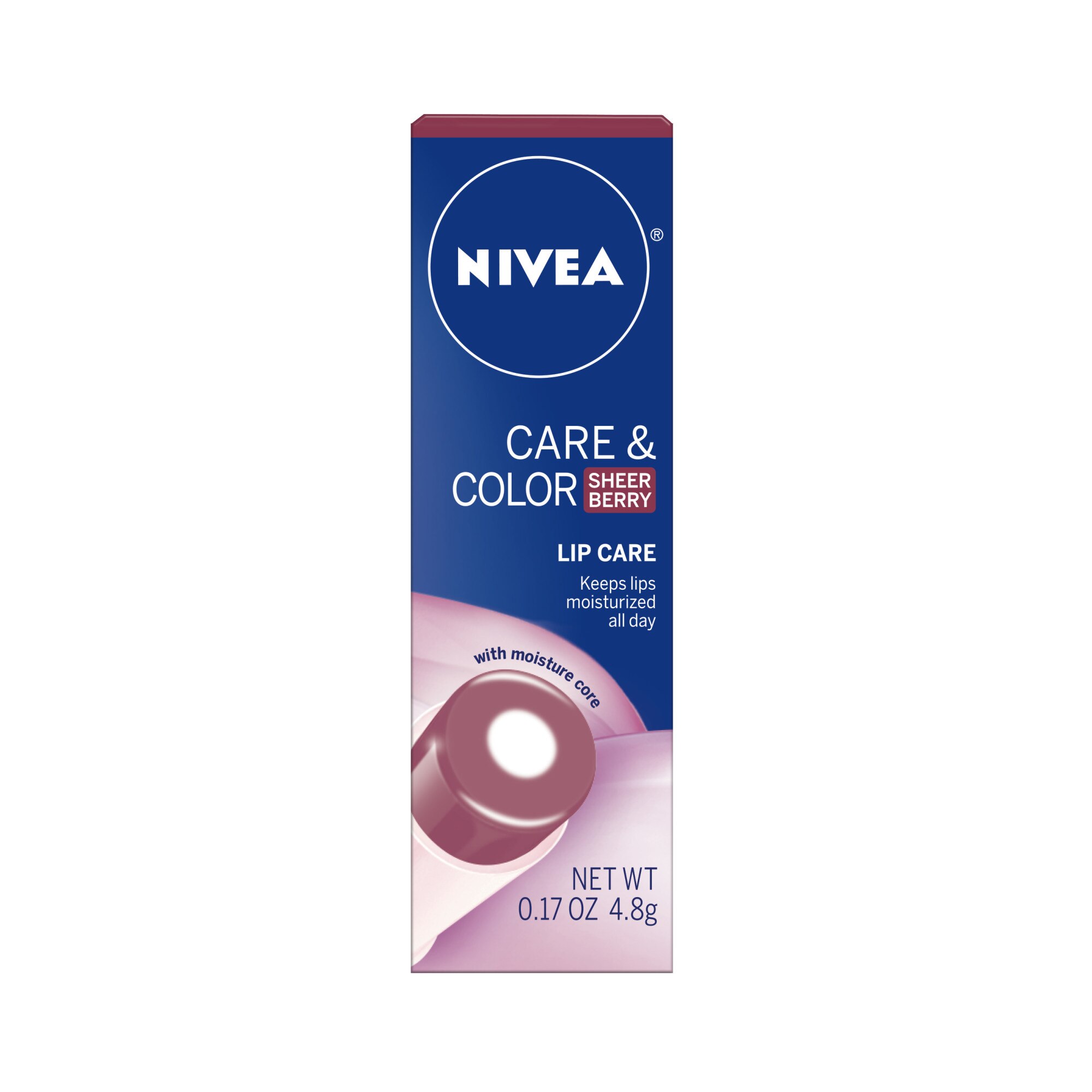 Nivea A Kiss of Care & Color Lip Care, Sheer Berry