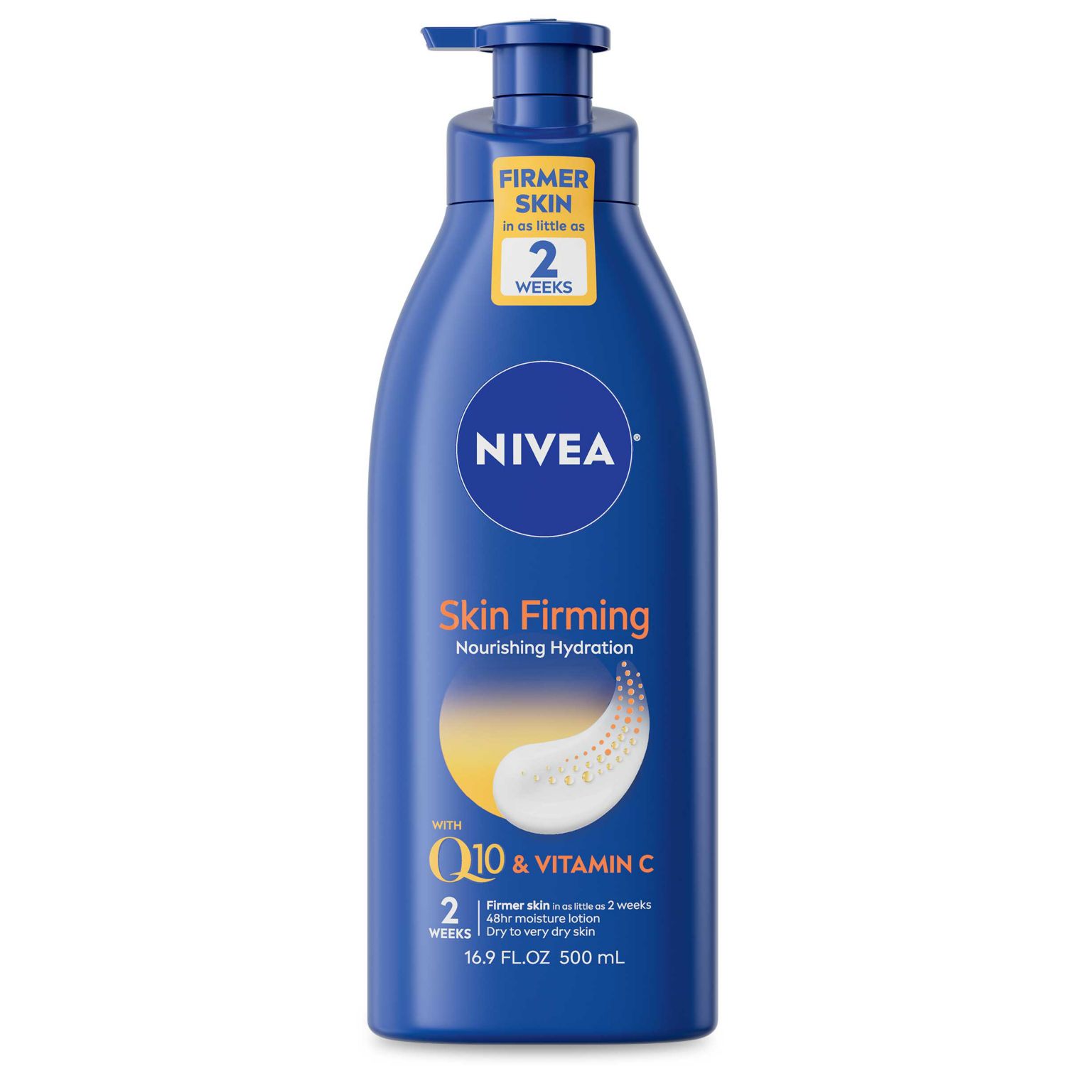 NIVEA Nourishing Skin Firming Body Lotion w/ Q10 and Vitamin C, 16.9 OZ