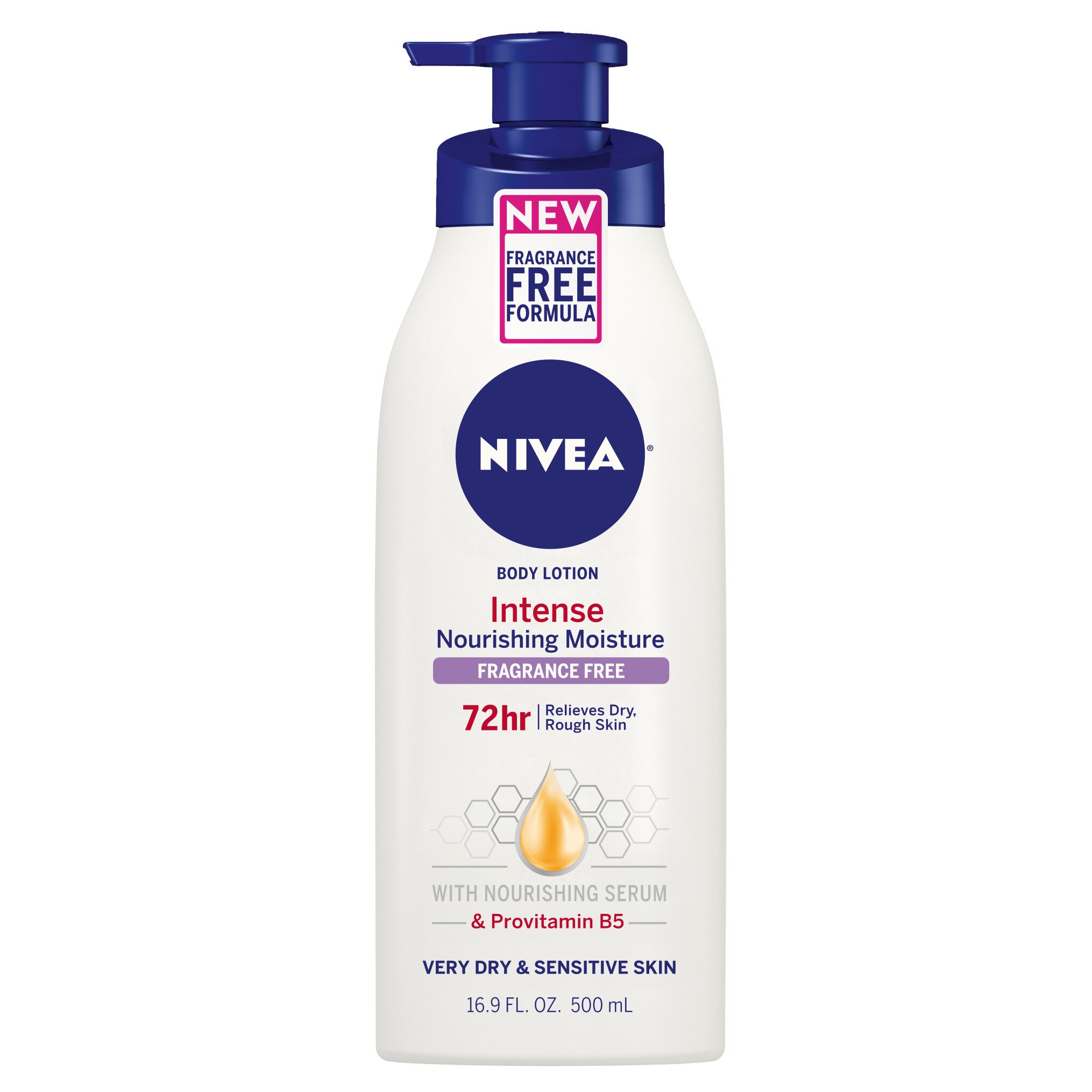 NIVEA Intensive Nourishing Moisture Fragrance Free Body Lotion, 16.9 OZ