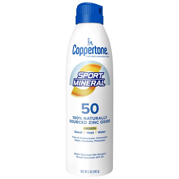 Coppertone Sport Mineral Sunscreen Spray, SPF 50, 5 oz