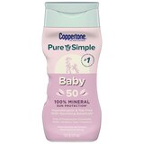 Coppertone WaterBABIES Sunscreen Pure & Simple Tear Free Mineral Based Lotion Broad Spectrum SPF 50, 6 OZ, thumbnail image 1 of 9