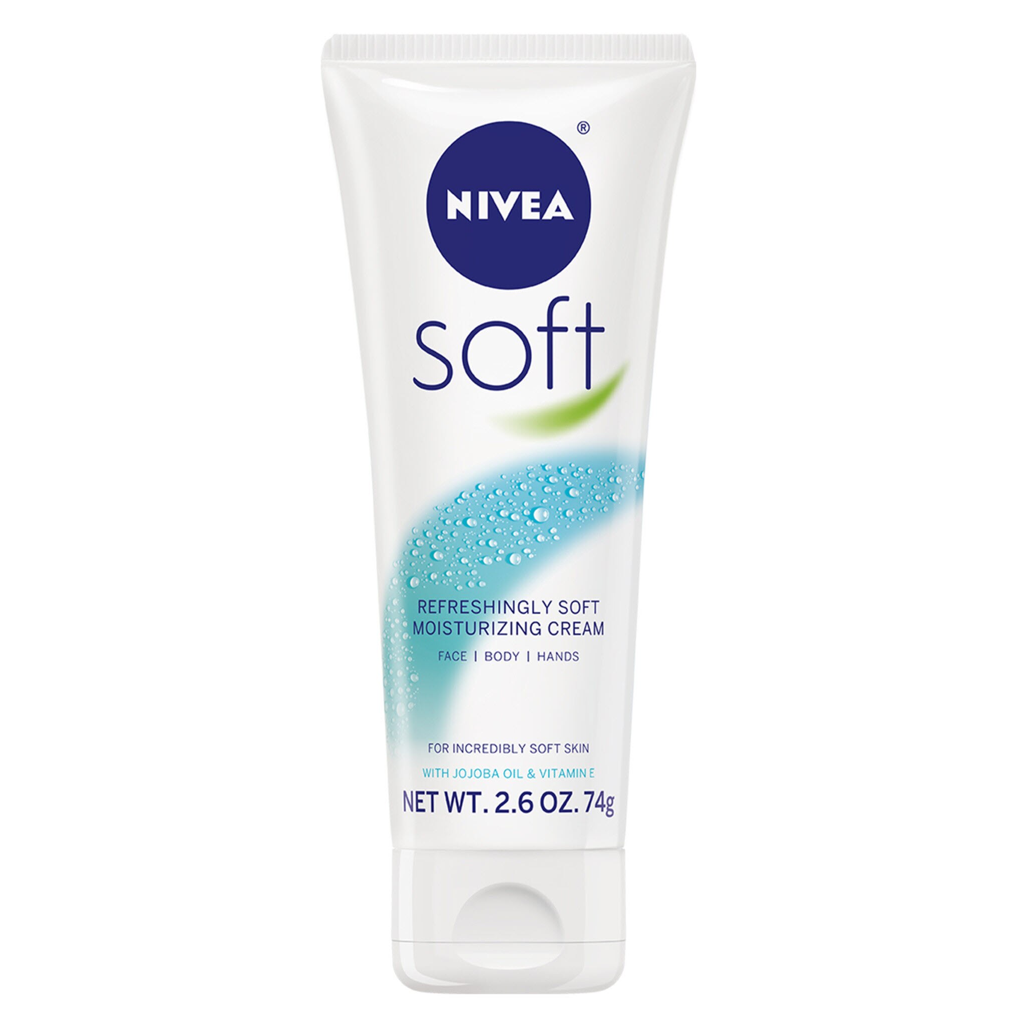 NIVEA Trial Size Soft Moisturizing Creme Tube, 2.6 OZ