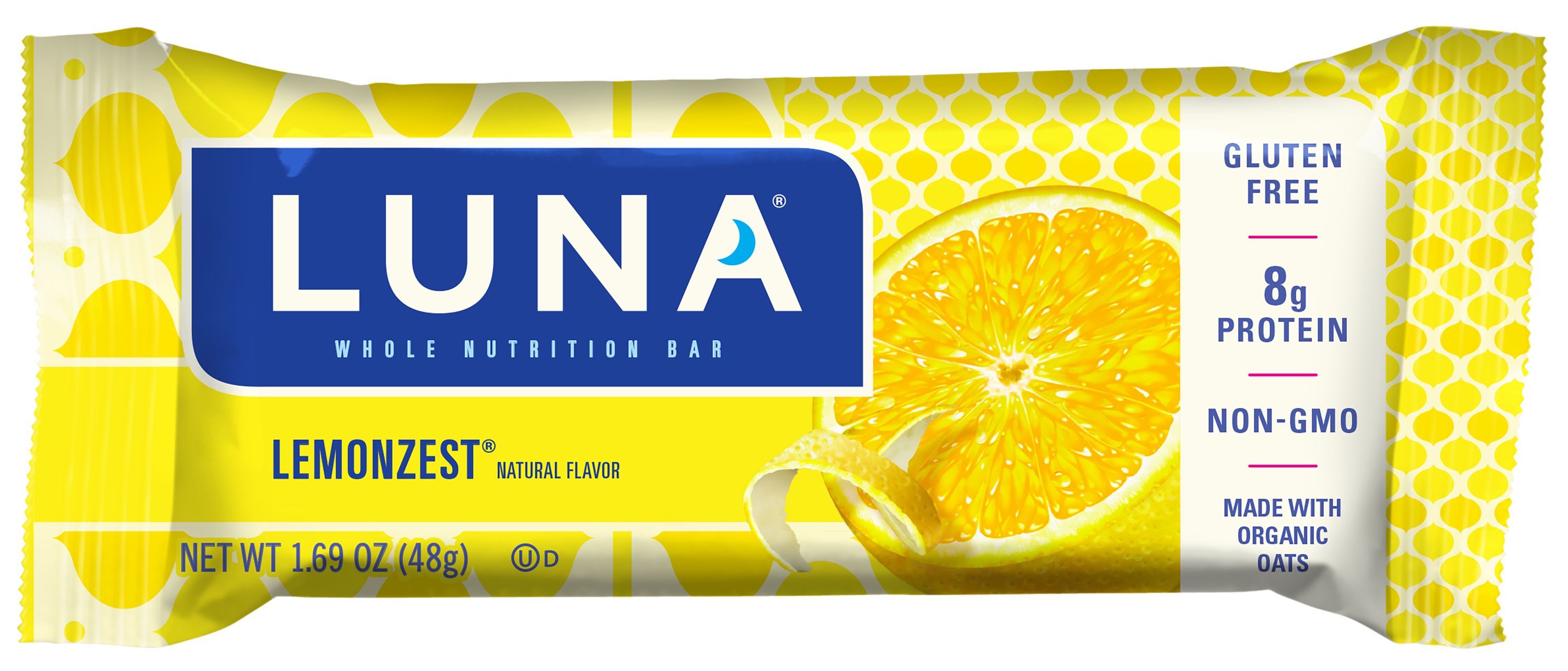 LUNA Lemonzest Whole Nutrition Bar, 1.69 oz