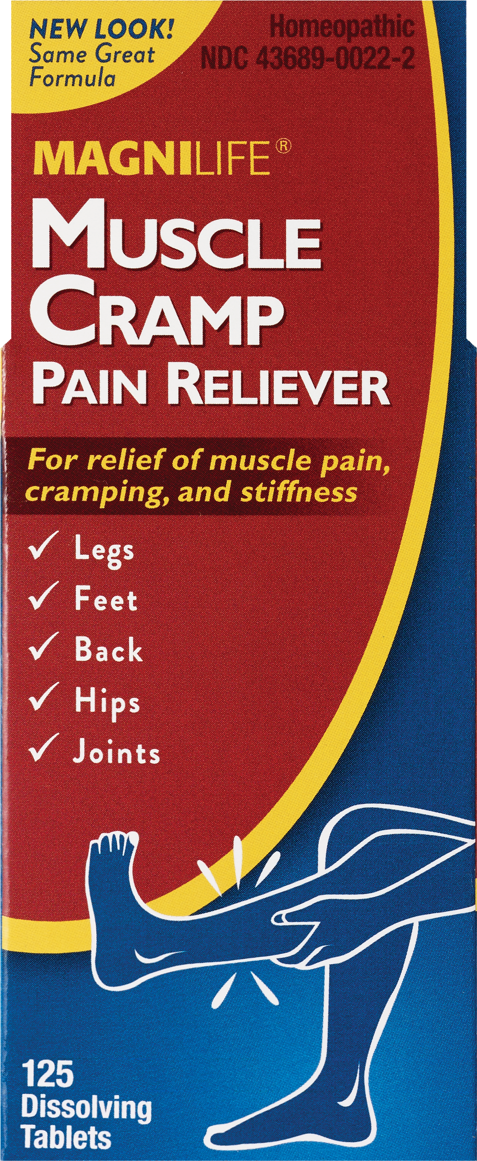 Magnilife Muscle Cramp Pain Reliever Dissolving Tablets, 125 CT